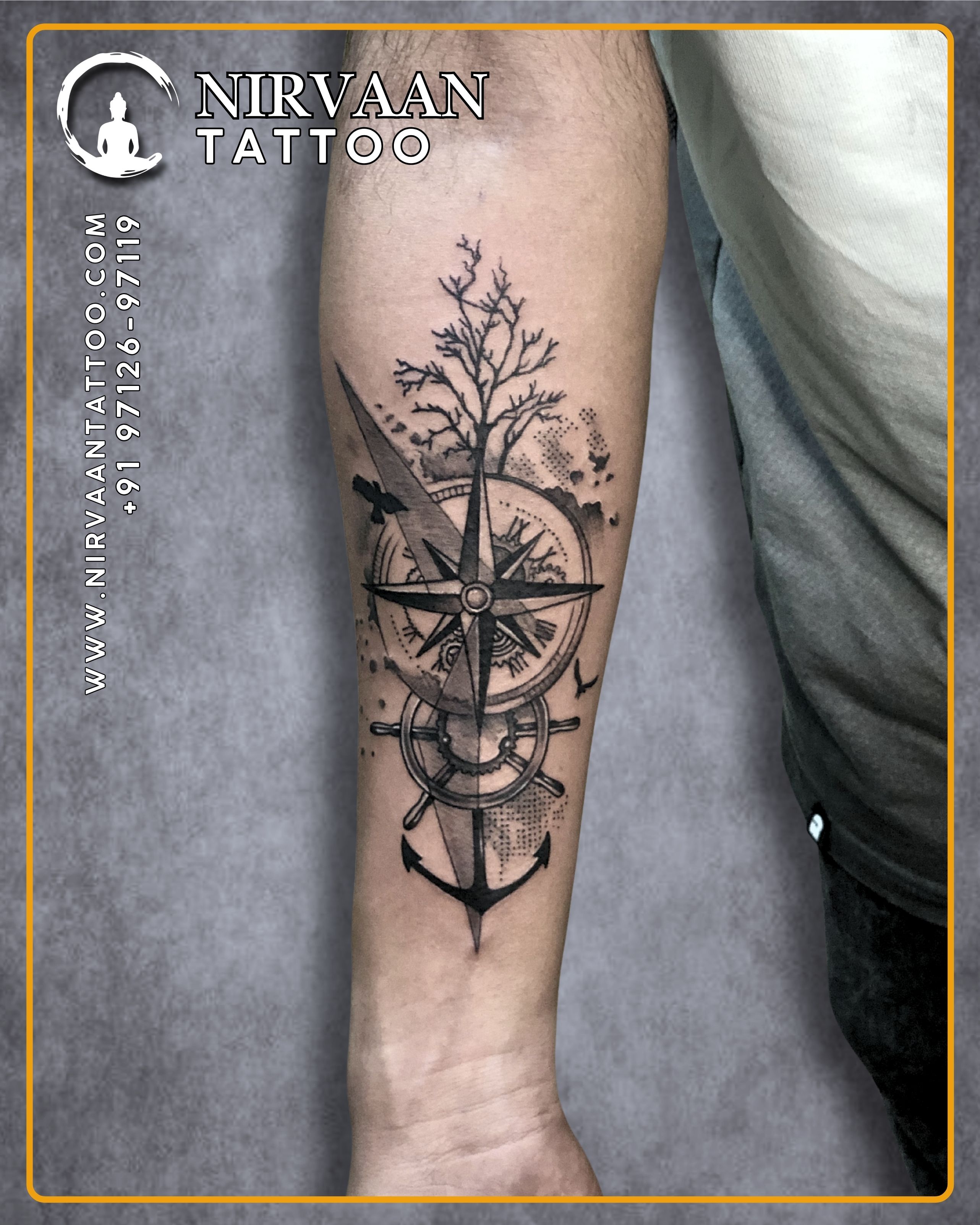 Trash polka tattoo design